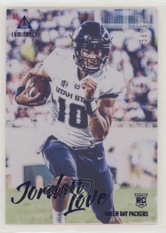 2020 Panini Luminance Rookies Blue 56/99 Jordan Love #143 Rookie RC 0c3