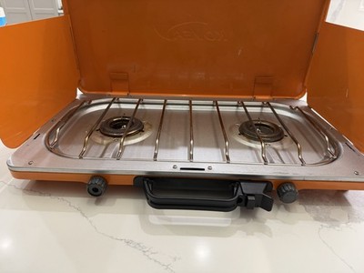 Kovea Slim Twin Stove 2 Propane Burner Camp Stove - Orange - Excellent Condition