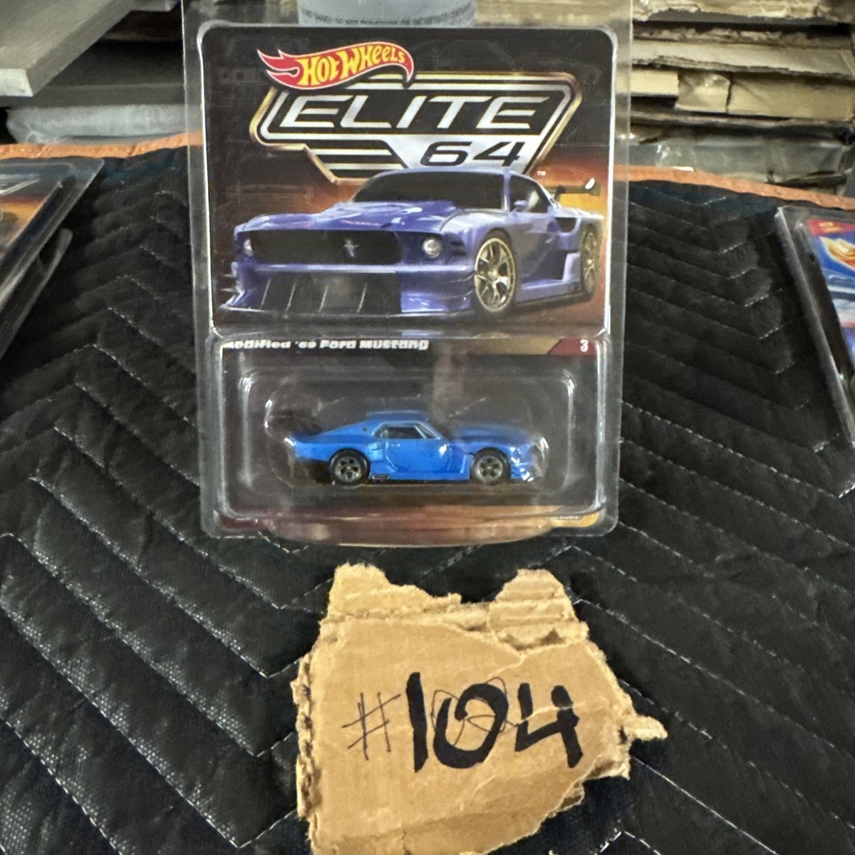 2023 Hot Wheels ELITE 64 Series Modified 69 Ford Mustang Blue In