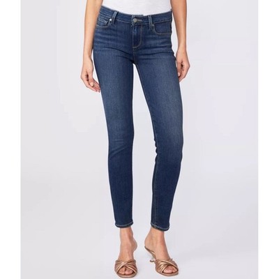 Paige Verdugo Skinny Jeans Womens 28 Dark Indigo Blue Mid Rise Stretch Denim
