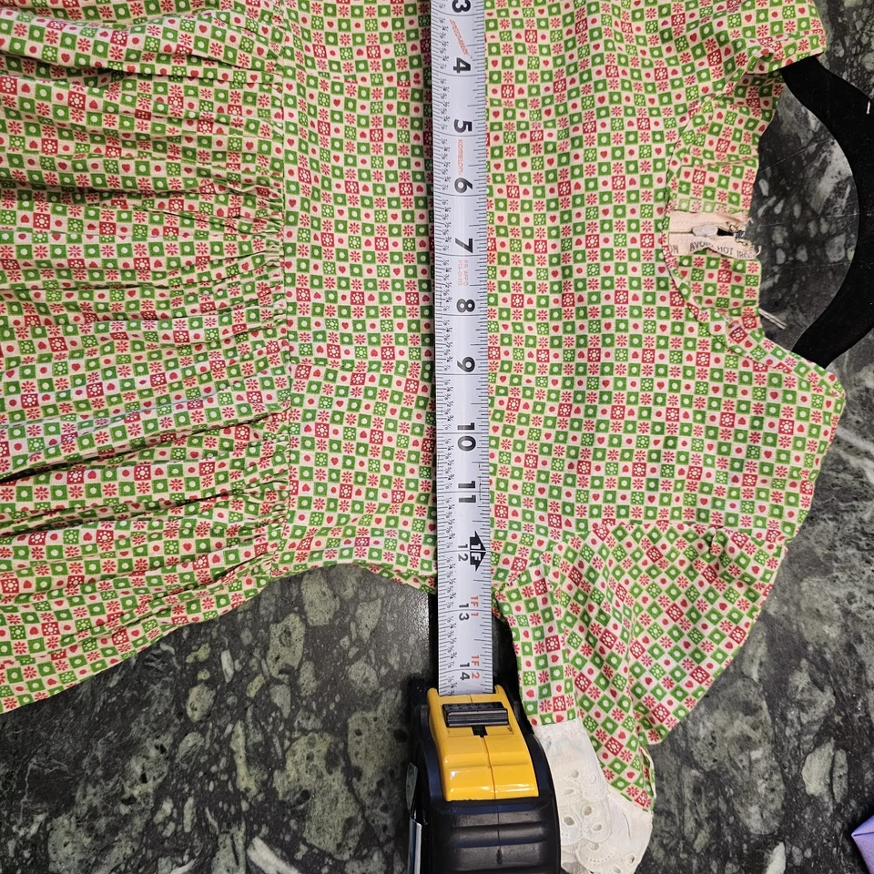 Vestido Pradera Vintage Hecho a Mano Niñas 4t Chintz Floral Foto 4 de 4