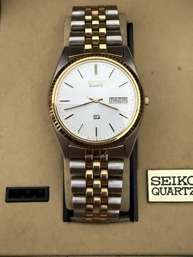 Vintage Seiko Silver Gold Men's Watch - SGF204? With Box- Read
