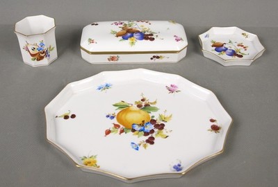 Herend Porzellan Set mit 4 Teilen   Dekor Fruits & Flowers (CFR)   Top Zustand