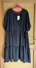 Zizzi♥ Long Tunika Kleid 54/56 schwarz*gestufter Schnitt*weite A-Linie