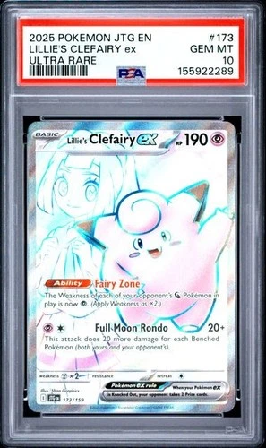 Lillie's Clefairy ex 173/159 - Sv09: Journey Together Ultra Rare - PSA 10