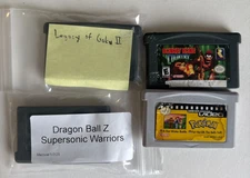 Lot of 4 Nintendo GBA Games Dragonball Z Donkey Kong Rough Shape Tested & Works!