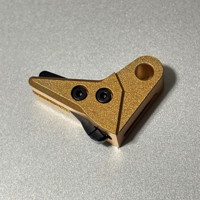 #ad Gen 3 4 Aluminum Billet Flat Trigger Shoe Gold Black Safety Glock SJ Precision $39.99