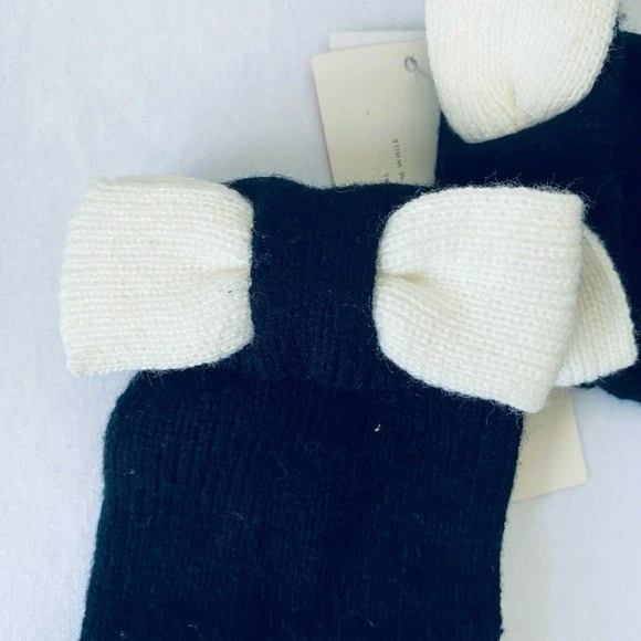 Guantes Kate Spade negros y crema con lazo Foto 3 de 4