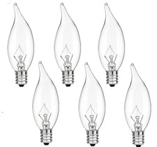 DXMKOP E12 Candle Light Bulbs,60W Candelabra Bulbs, B10 Clear White
