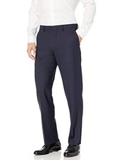 AMAZON ESSENTIALS MENS CLASSIC WRINKLE RESISTANT DRESS PANTS NAVY 34W X 30L
