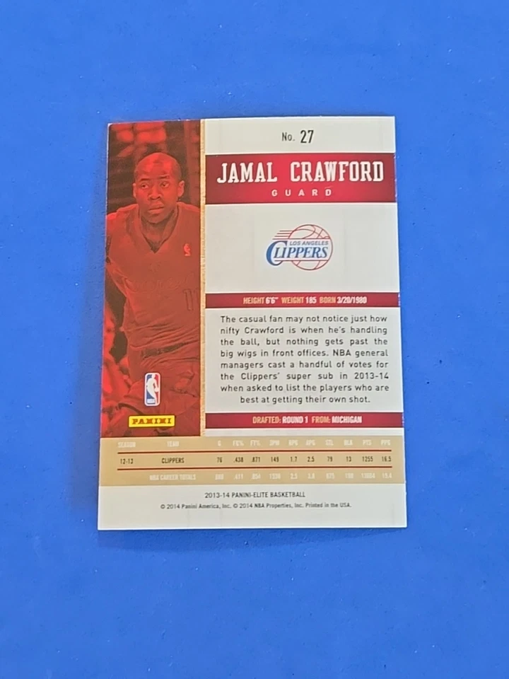 2013-14 Jamal Crawford Panini Elite #27 - Image 2 of 2