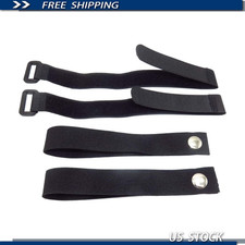 Back Window Tie-down Straps 2007-2019 Jeep Wrangler Soft Top Black Set 000021