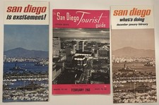 San Diego Tourism: Lot of 3 Vintage Brochures & Tourist Guides 1968