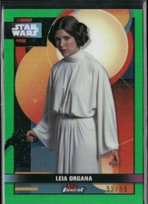 2025 Star Wars Smuggler's Outpost F-3 Leia Organa Green Refractor 99/99