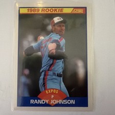 1989 Score Baseball Card  #645 Randy Johnson Hof Rookie Montreal Expos