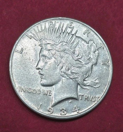1934-S Peace Dollar Double Die Obverse, Very Fine Condition (Key Date).