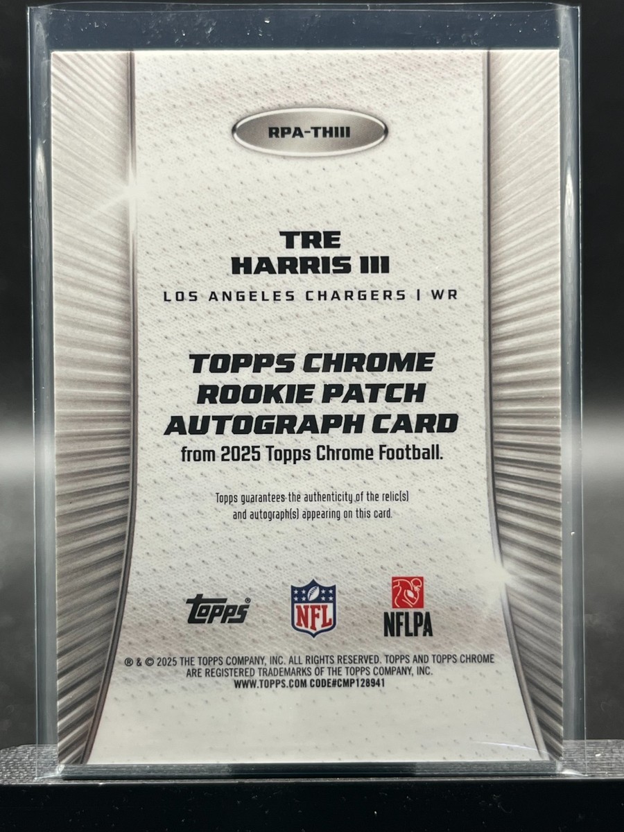 tarif card tahograf rar 2025 Topps Chrome Tre Harris RPA-THIII RPA True Gold 45/50 favorite character Nevada treasurer seeks repayment on