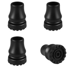 4 Pack Rubber Cane Tips 3/4 Inch, Heavy Duty Anti-Slip TPR Replacement Tips