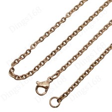 18K Gold Filled Tarnish-Resist/Nickel-Free 18" 2.4 mm Cable Chain Necklace G146R