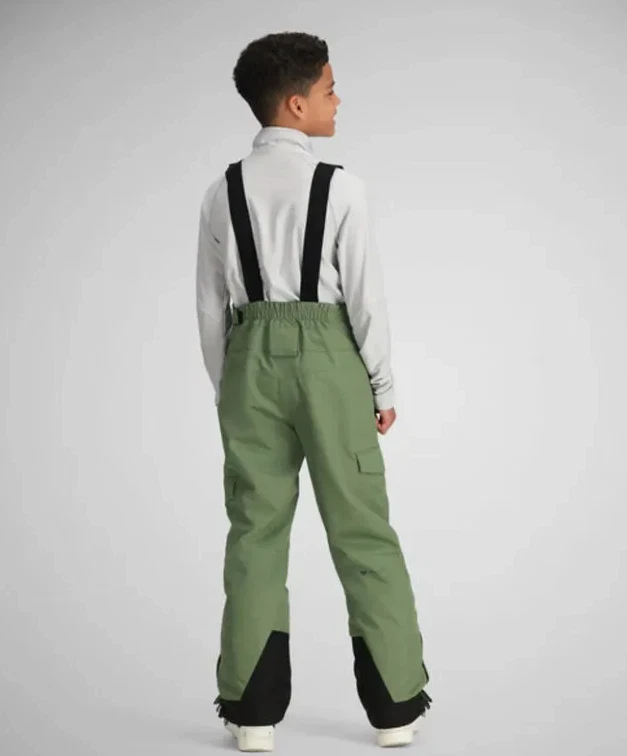NUEVO Obermeyer Carver Babero Pantalón Juvenil Pequeño Verde Esquí Tomillo Impermeable Pantalones para Nieve Foto 3 de 4