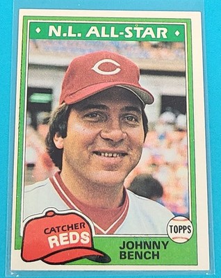 1981 Topps #600 Johnny Bench Cincinnati Reds BASEBALL Card N6
