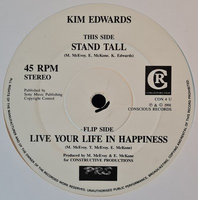 Kim Edwards - Stand Tall / Live Your Life In Happiness (12'') (Near Mint (NM or M
