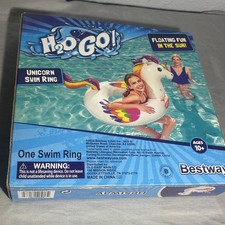 Bestway H2O Go Rainbow Unicorn Pool Swim Ring Float Floaty Brand New
