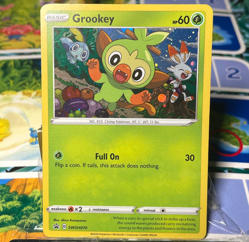 Grookey 3 SWSH070 Holo Promo Sword & Shield Promo Pokemon Near Mint