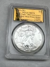 2016 (W) Silver Eagle $1 First Day Strike 30th Anniversary PCGS MS70 Gold Label