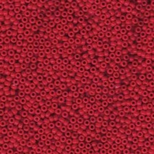 Miyuki Seed Beads 11/0 Opaque Red 11-408 Glass 23 grams Size 11 Round