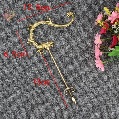 Chinese Brass Dragon Hook Pet Bird Cage Hanging Hanger Holder Supplies