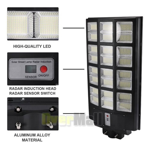 1200 LED Solar Street Flood Light Remote Outdoor Garden Security Lamp Waterproof - Picture 11 of 103