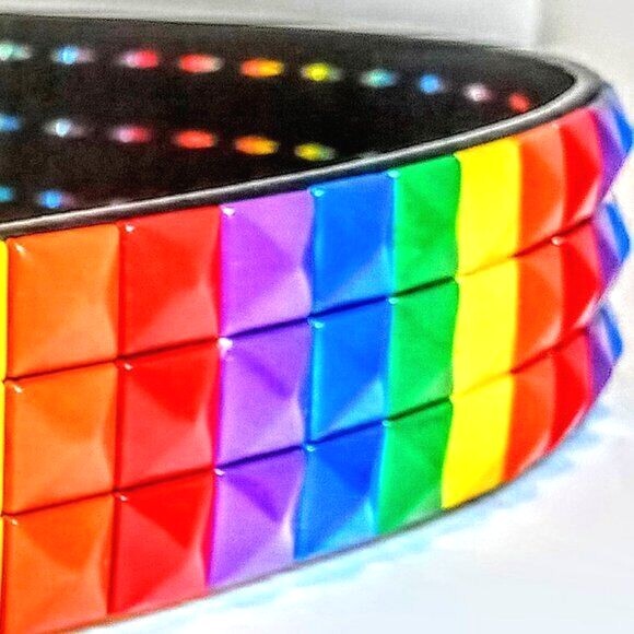 ?️‍?Pride Colored Rainbow Leather Belt. Unisex Size: 39 Inches Long s-l400.jpg main image 2