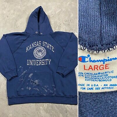70s VTG Champion Hoodie KANSAS STATE Wildcats L Sweatshirt 70s VTG Champion Hoodie KANSAS STATE Wildcats L Sweatshirt