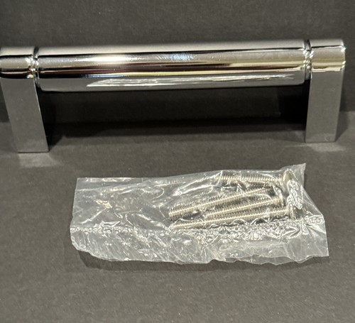 Restoration Hardware Lambeth Smooth Chrome 4 inch Pull 2417033 - Picture 4 of 5