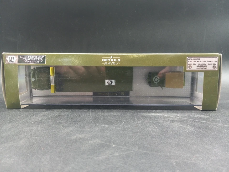 M2 Machines Auto-Haulers Willys 1958 Dodge COE & 1944 Jeep MB R39 Willys Jeep - Image 3 of 4