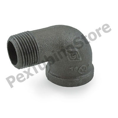 1/2'' Threaded Black Malleable Iron 90-Degree Street Elbow Fitting