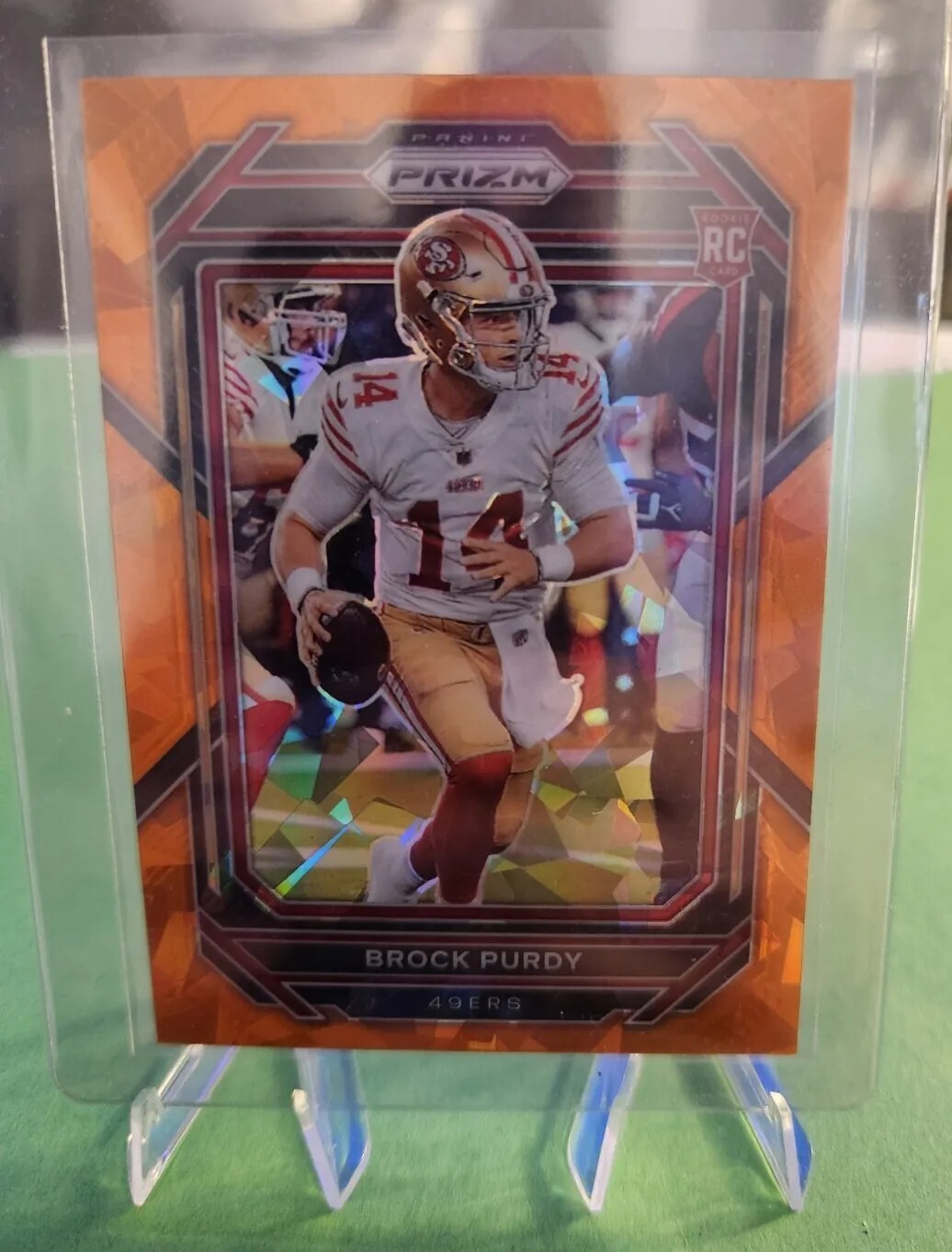49ers 2022 Panini Prizm - Rookie Orange Ice  #353 Brock Purdy (RC) Psa Nfl MVP