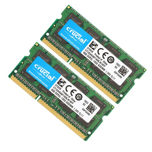 Crucial 8GB 2Rx8 PC3L-12800 DDR3L-1600Mhz SODIMM Laptop Memory  CT102464BF160B - Picture 3 of 12