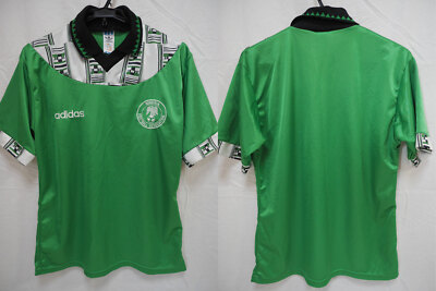 1994-1995 Nigeria Super Eagles Abuja Soccer Football Jersey Shirt Home  Adidas M