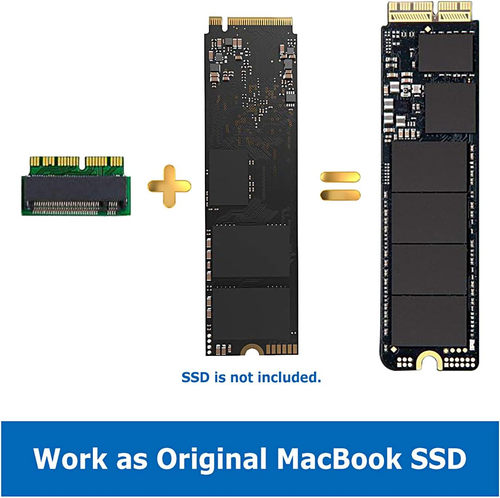 M.2 NVME SSD Convert Adapter, 12+16Pin M.2 NGFF M-Key SSD Convert Card für Macbo - Bild 5 von 12