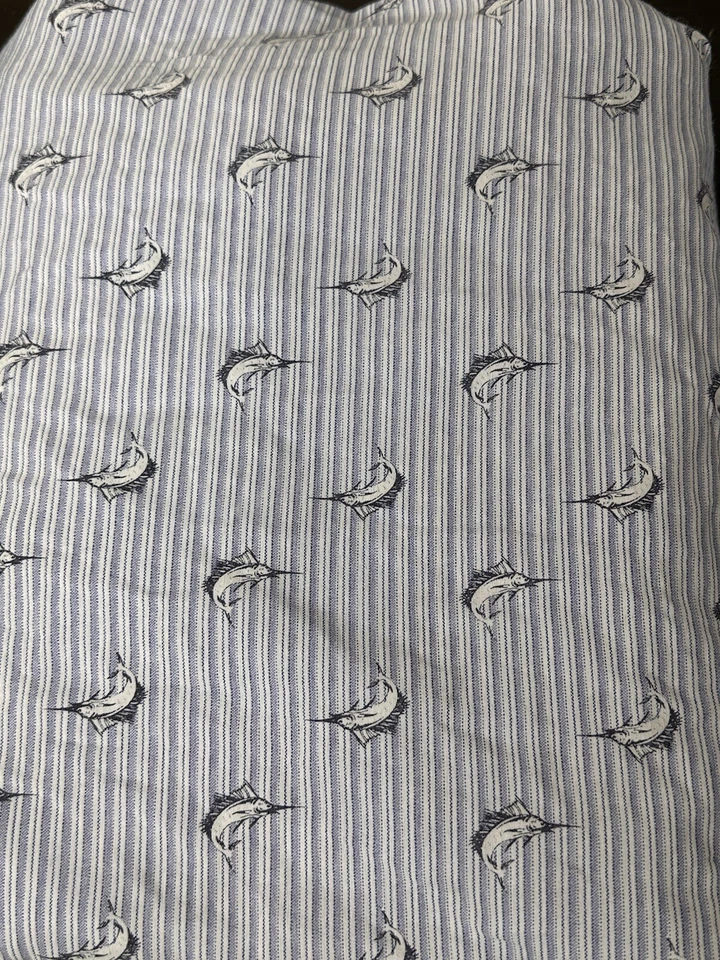 Tommy Hilfiger Flat & Fitted Bed Sheets Swordfish & Stripes Twin XL Dorm Room - Image 4 of 4