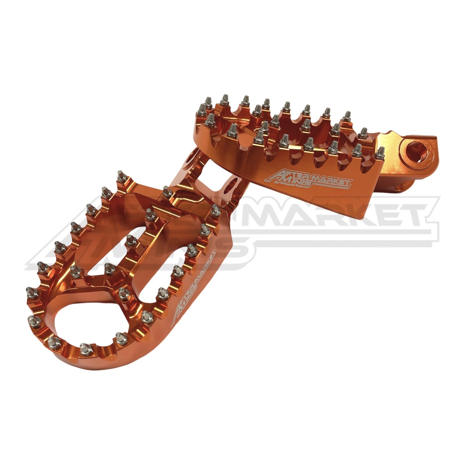 KTM 50 SX / 65 SX Aftermarket Minis Billet Foot Pegs Set 2024+ ORANGE 50sx 65sx
