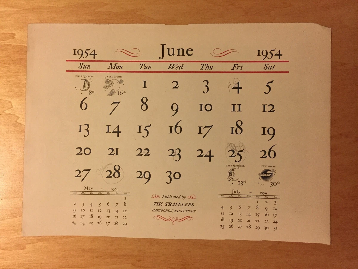 Currier & Ives “Haying-Time The Last Load” June 1954 Calendar Page | eBay