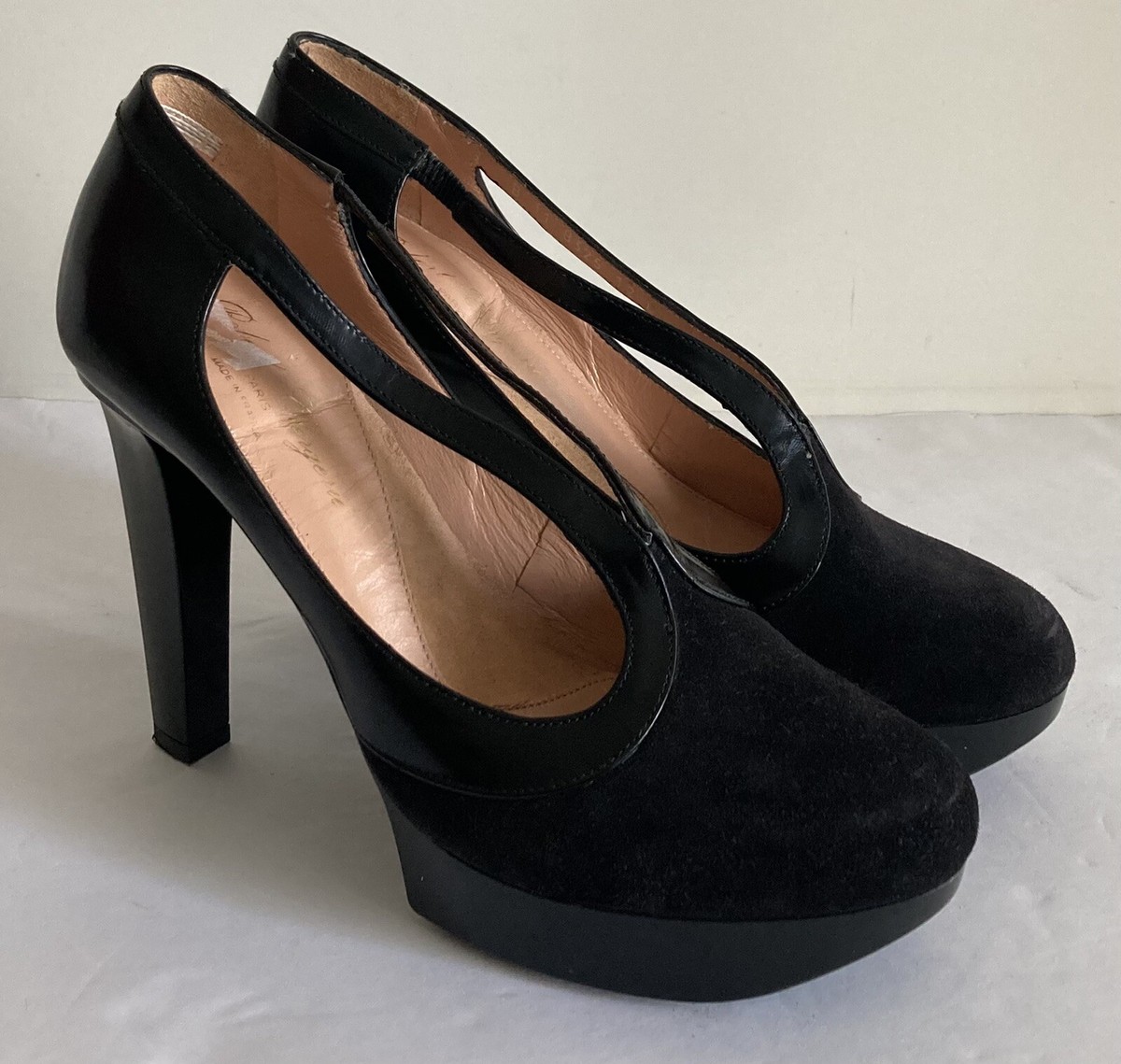 Robert Clergerie Toril Platform Cutout Pumps Black Size 8 | eBay