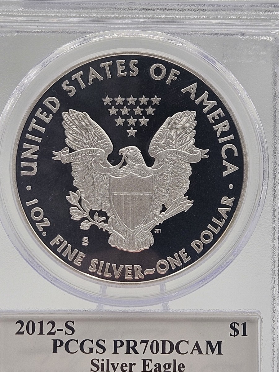 2012-S PCGS PR70 Silver Eagle 75th Anniversary SF Mint Set First