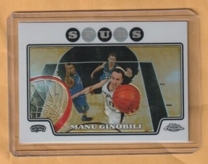 manu ginobili topps chrome 2008 refractor