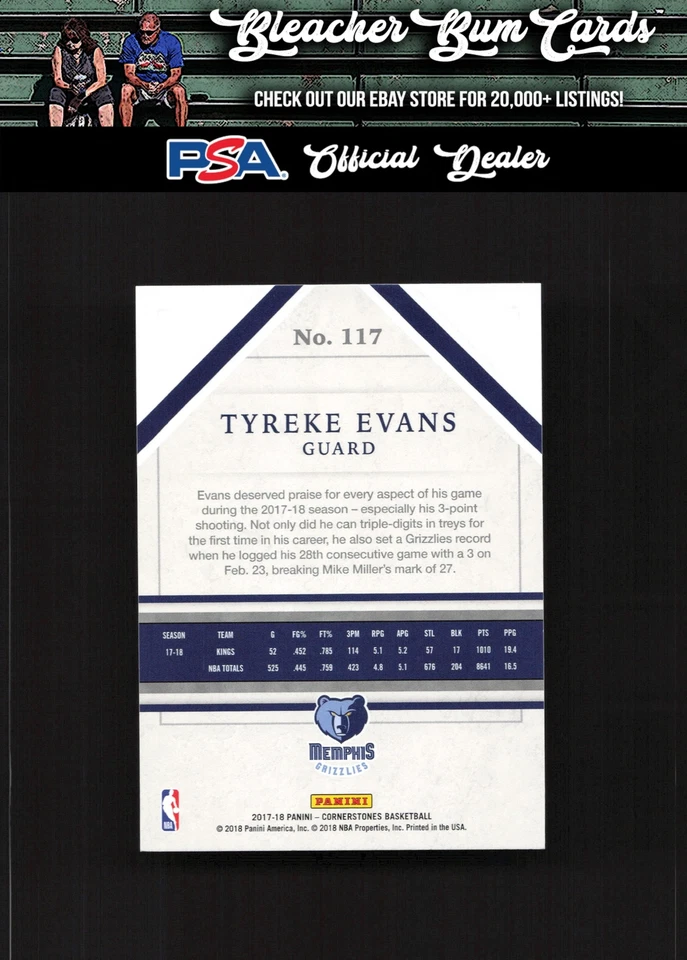 2017 Panini Cornerstones 117 Tyreke Evans  /165 - Image 2 of 2