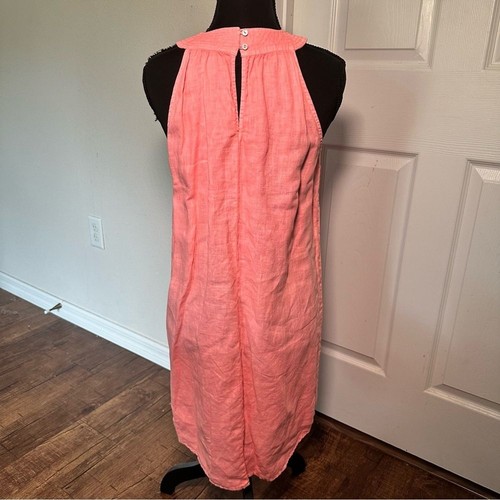 Vestido midi plisado corte lino rosa C&C California - Imagen 4 de 6