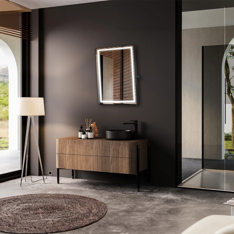 Espejo LED Pivotante Kalista 24"W x 32"H con Interruptor de Pantalla Táctil Foto 3 de 4